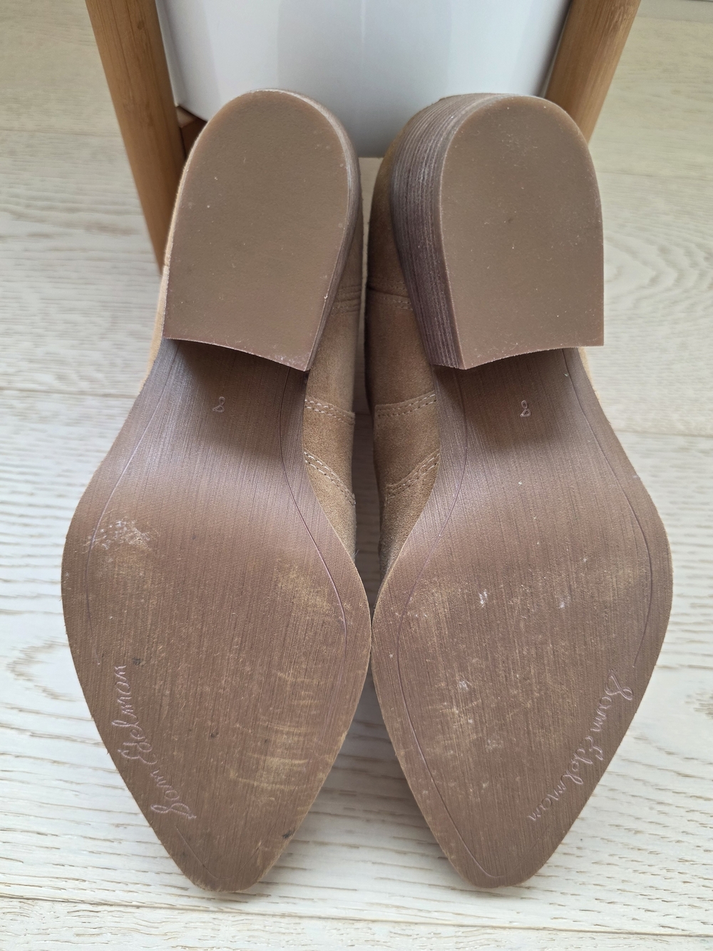 Sam Edelman Winona Western Suede Booties Size 8 Tan - Picture 8 of 8